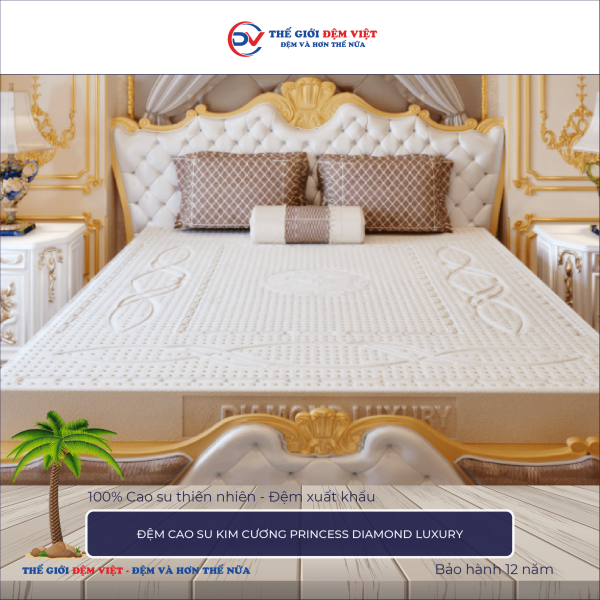 Đệm cao su Kim Cương Princess Diamond Luxury 3